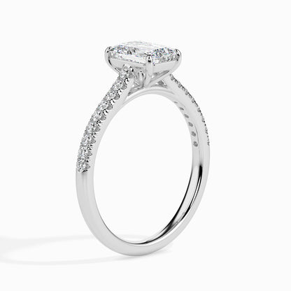 Warm Embrace: 1.31 ct Emerald Diamond Ring in Unique 2.87kt Gold