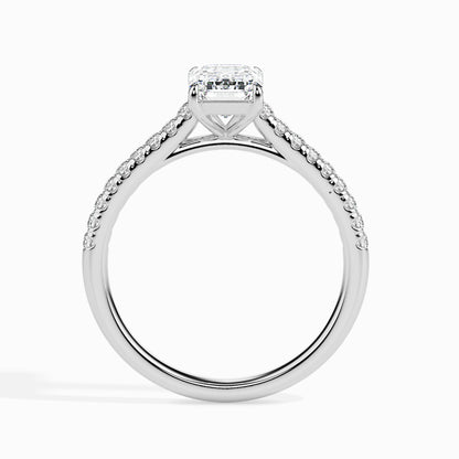 Warm Embrace: 1.31 ct Emerald Diamond Ring in Unique 2.87kt Gold