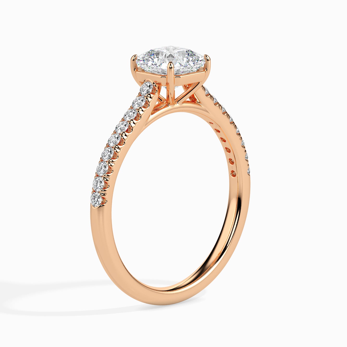 Radiant Cut: 1.28 ct Diamond Ring, 2.85kt Gold Band