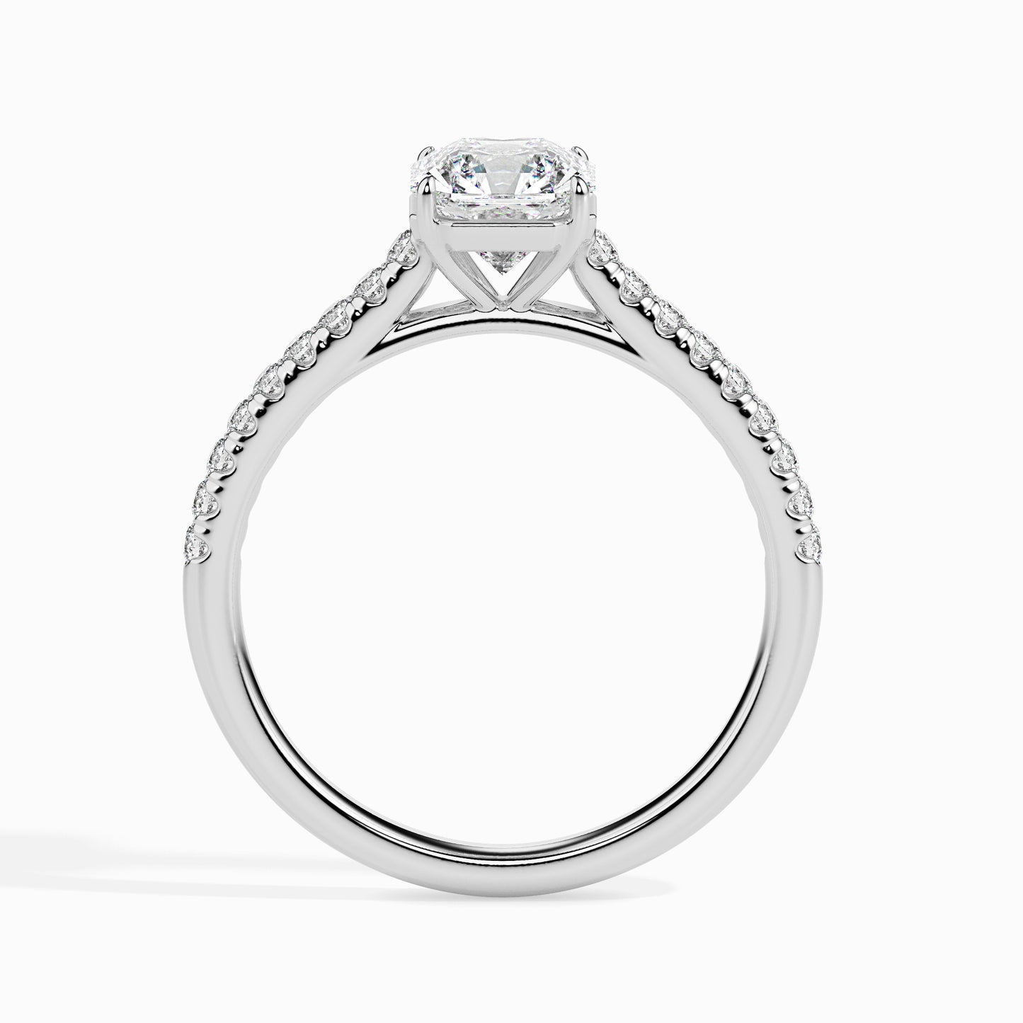 Radiant Cut: 1.28 ct Diamond Ring, 2.85kt Gold Band