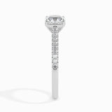 Lab Grown Diamond 1 CT Centre Solitaire Radiant Cut with 0.25 CT Side Stones in 14K Gold – IGI Certified & Customizable Fine Jewelry