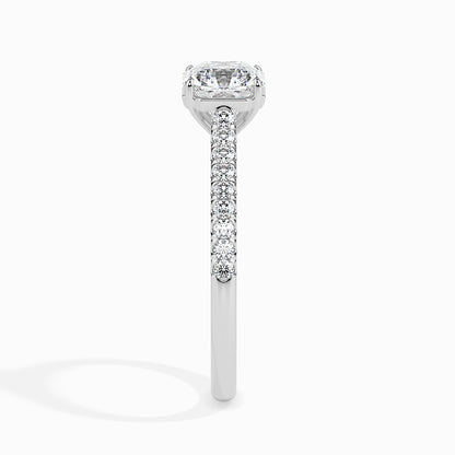 Radiant Cut: 1.28 ct Diamond Ring, 2.85kt Gold Band