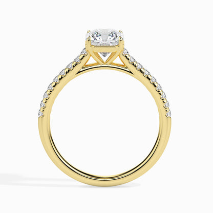 Radiant Cut: 1.28 ct Diamond Ring, 2.85kt Gold Band