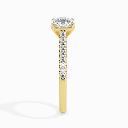 Radiant Cut: 1.28 ct Diamond Ring, 2.85kt Gold Band