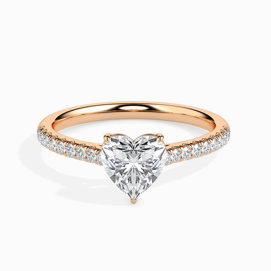Sweetheart Sparkle: 1.39 ct Heart-Shaped Diamond Ring, 2.8kt Gold Band