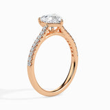Lab Grown Diamond 1 CT Heart Cut Centre Solitaire Ring with 0.17 CT Side Stones in 14K Gold – IGI Certified & Customizable Fine Jewelry