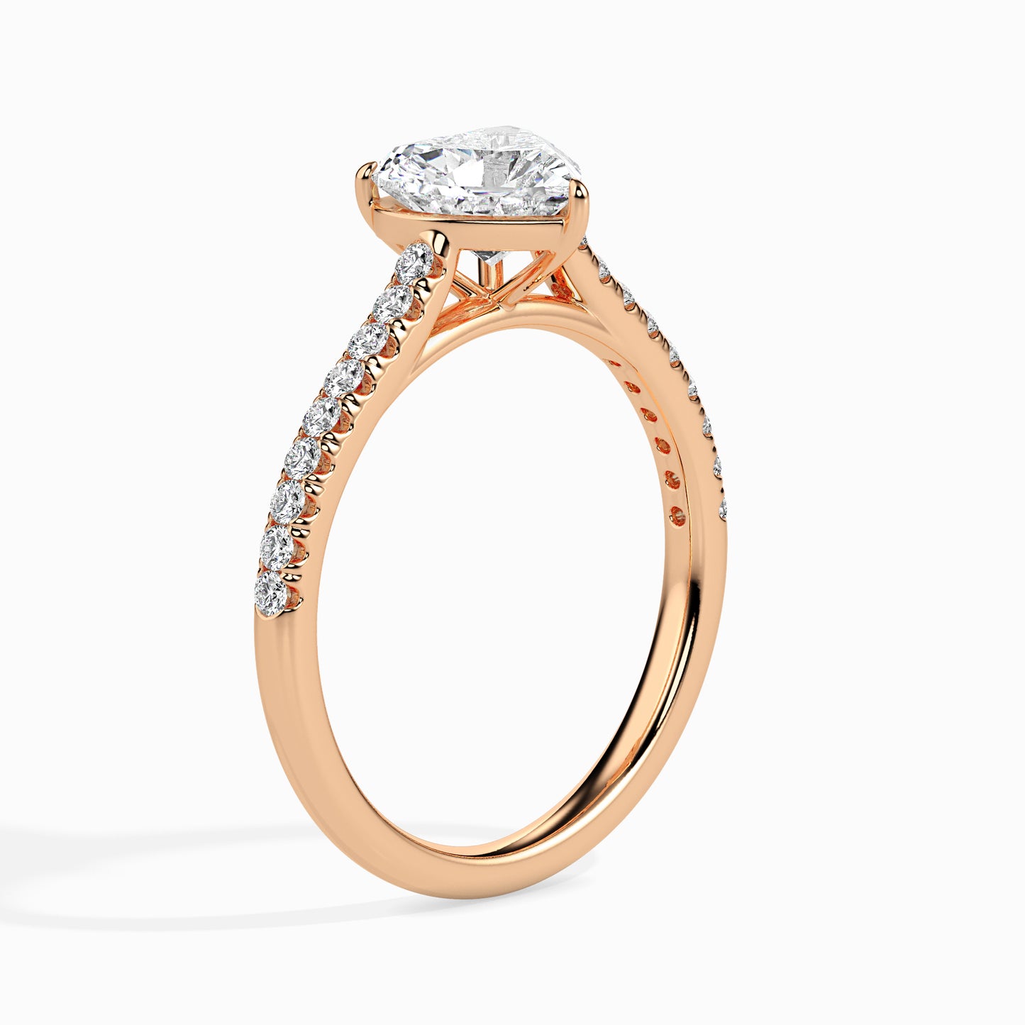 Sweetheart Sparkle: 1.39 ct Heart-Shaped Diamond Ring, 2.8kt Gold Band