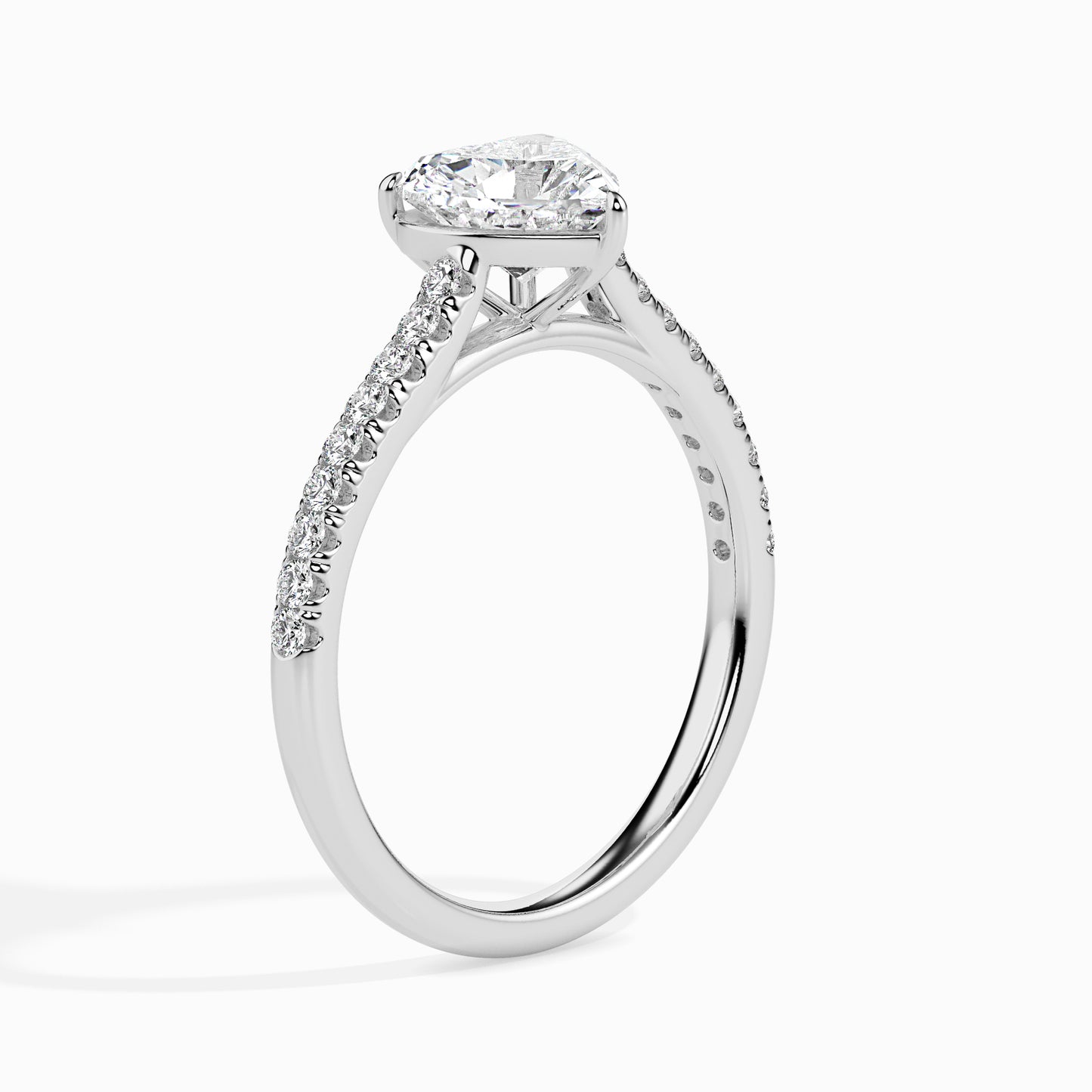 Sweetheart Sparkle: 1.39 ct Heart-Shaped Diamond Ring, 2.8kt Gold Band