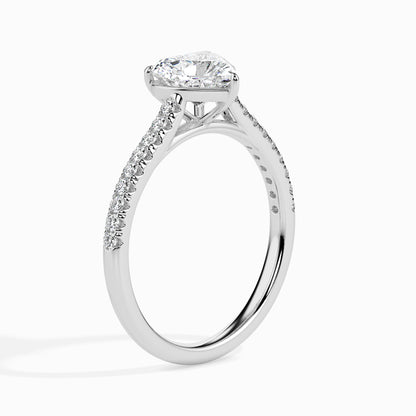 Sweetheart Sparkle: 1.39 ct Heart-Shaped Diamond Ring, 2.8kt Gold Band