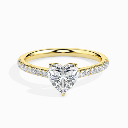 Sweetheart Sparkle: 1.39 ct Heart-Shaped Diamond Ring, 2.8kt Gold Band
