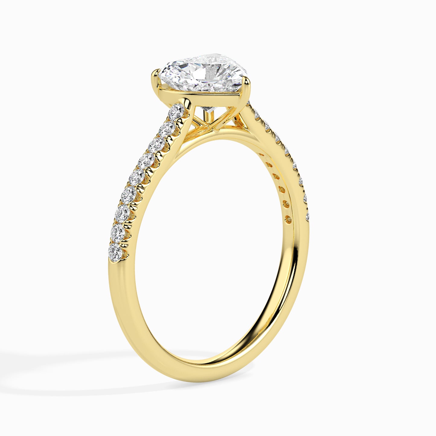 Sweetheart Sparkle: 1.39 ct Heart-Shaped Diamond Ring, 2.8kt Gold Band