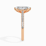 Lab Grown Diamond 1.02 CT  Centre Solitaire Marquise Cut with 0.17 CT Side Stones in 14K Gold – IGI Certified & Customizable Fine Jewelry