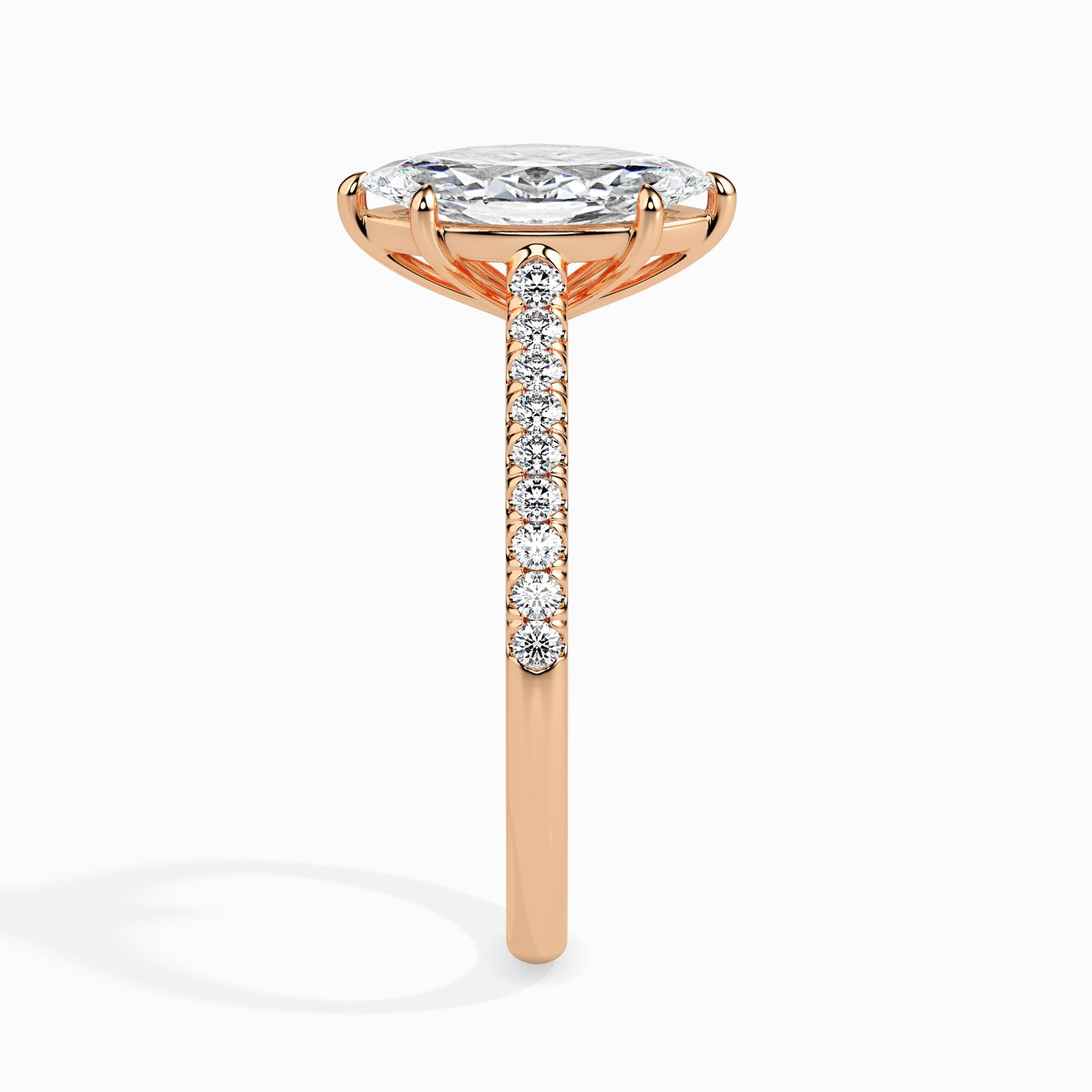 1ct Side Stone Marquise Ring