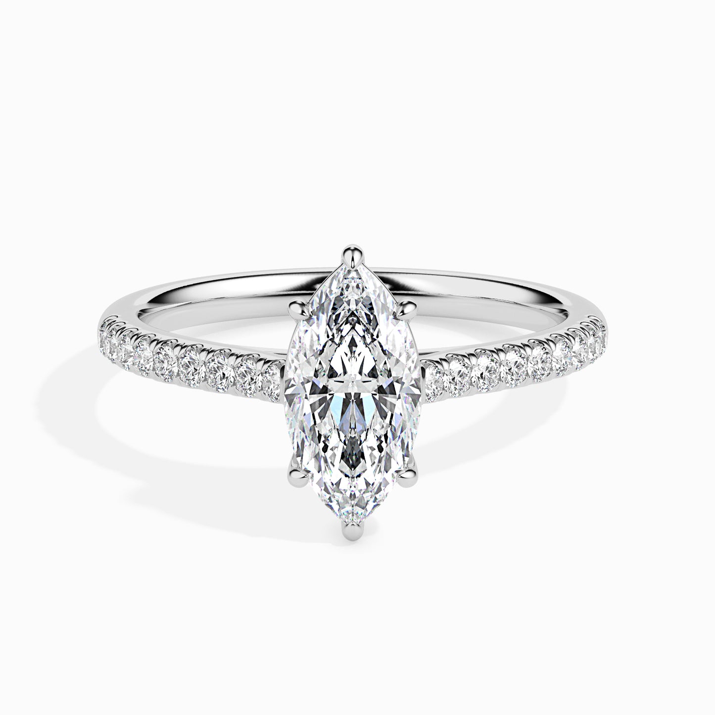 1ct Side Stone Marquise Ring