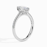 Lab Grown Diamond 1.02 CT  Centre Solitaire Marquise Cut with 0.17 CT Side Stones in 14K Gold – IGI Certified & Customizable Fine Jewelry