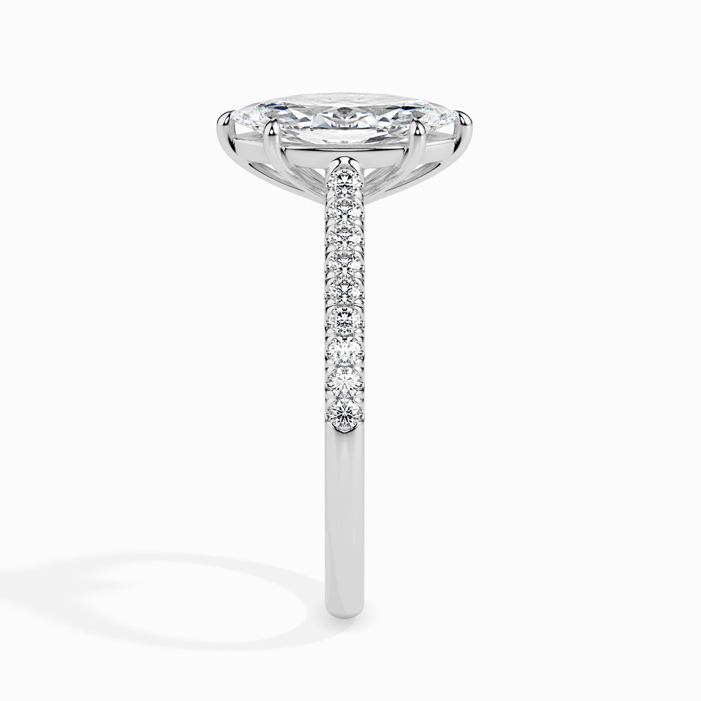 1ct Side Stone Marquise Ring