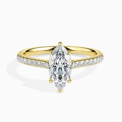1ct Side Stone Marquise Ring