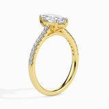 Lab Grown Diamond 1.02 CT  Centre Solitaire Marquise Cut with 0.17 CT Side Stones in 14K Gold – IGI Certified & Customizable Fine Jewelry