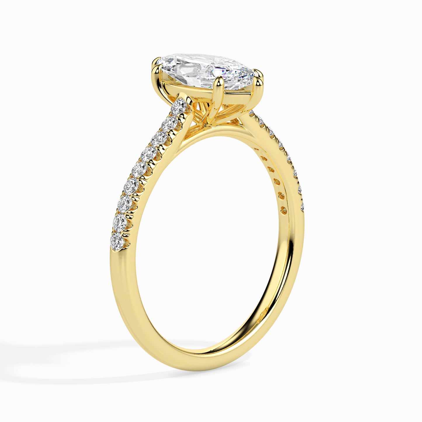 1ct Side Stone Marquise Ring