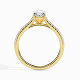 Lab Grown Diamond 1.02 CT  Centre Solitaire Marquise Cut with 0.17 CT Side Stones in 14K Gold – IGI Certified & Customizable Fine Jewelry