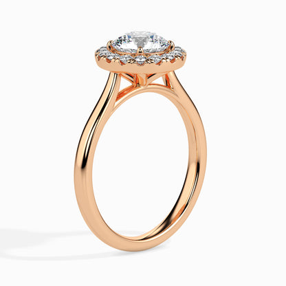 Celestial Halo: 1.43 ct Diamond Ring, Delicate 4.91kt Gold Halo