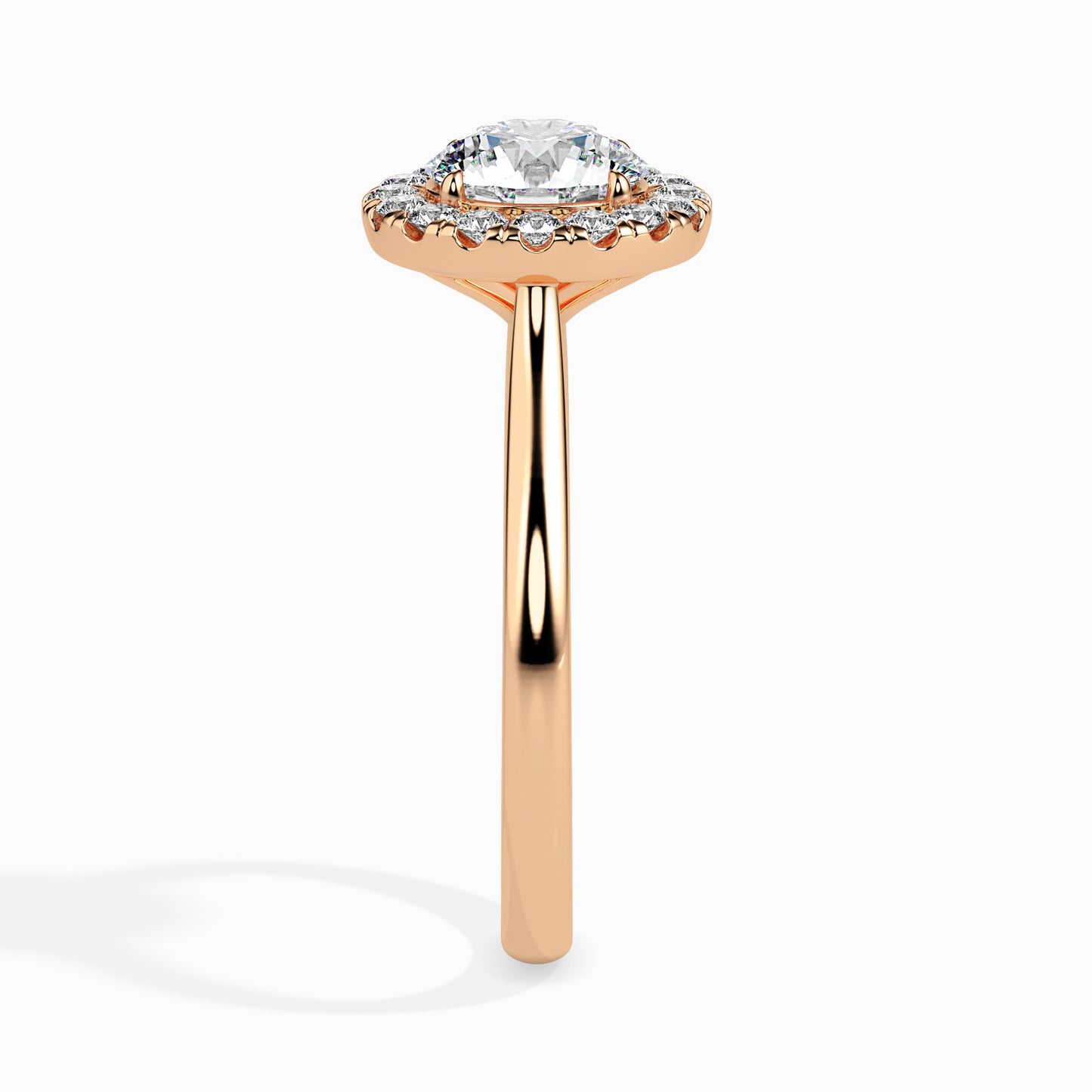 Celestial Halo: 1.43 ct Diamond Ring, Delicate 4.91kt Gold Halo