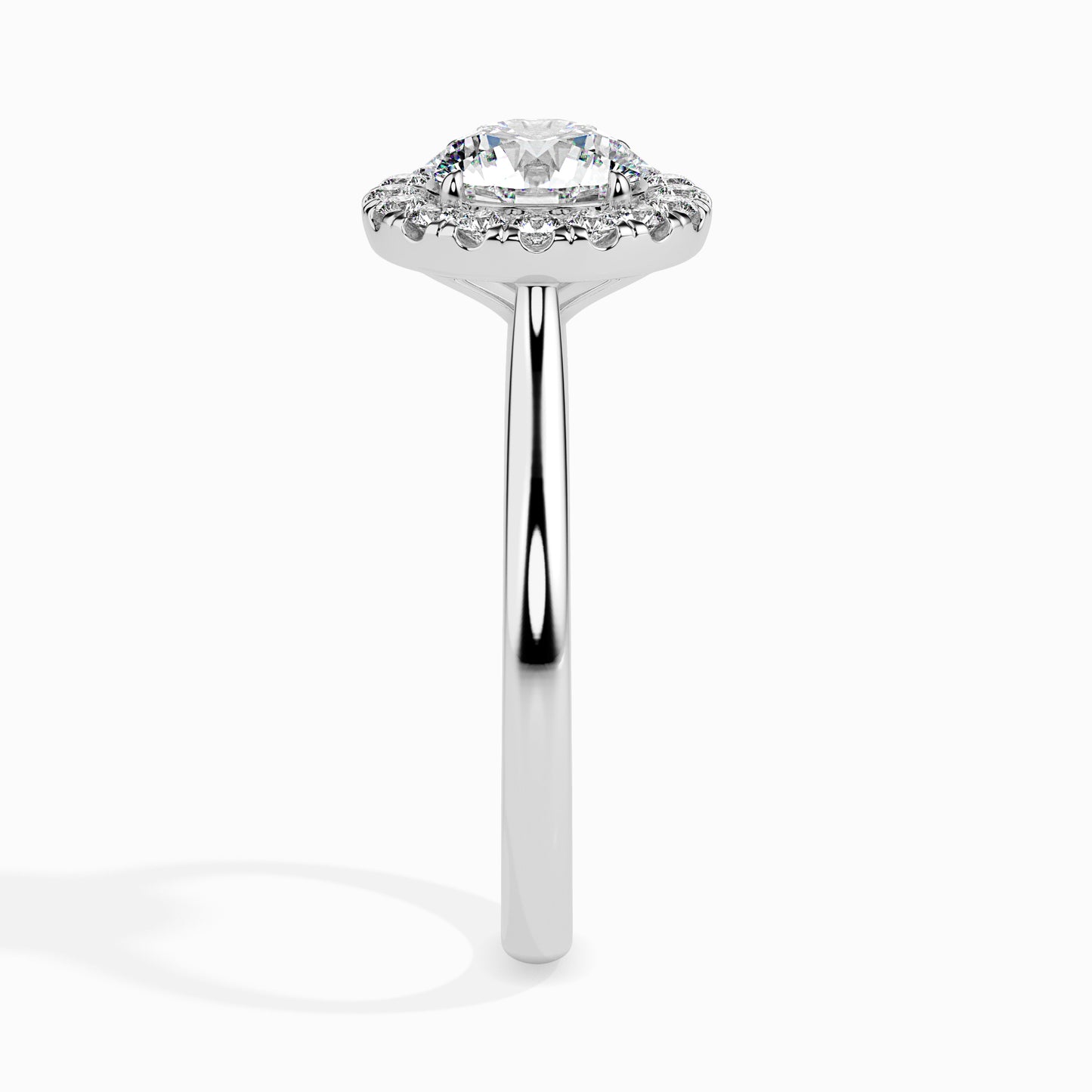 Celestial Halo: 1.43 ct Diamond Ring, Delicate 4.91kt Gold Halo