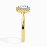 Timeless Sparkle: Lab Grown Diamond 1 ct Centre  Soliataire  and  0.36 CT Side Diamonds (1.36 CT) Ring in 14kt Gold - IGI Certified & Customizable