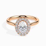 Lab Grown Diamond 1 CT Centre Oval Cut Solitaire with 0.20 CT Side Diamonds in 14K Gold– IGI Certified & Customizable Fine Jewelry