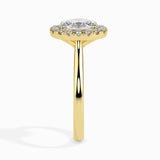 Lab Grown Diamond 1 CT Centre Oval Cut Solitaire with 0.20 CT Side Diamonds in 14K Gold– IGI Certified & Customizable Fine Jewelry