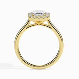 Lab Grown Diamond 1.13 CT Centre Solitaire with 0.21 CT Side Diamonds in 14K Gold Ring– IGI Certified & Customizable Fine Jewelry