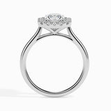 Lab Grown Diamond 1.1 CT Centre Solitaire with 0.25 CT Side Diamonds in 14K Gold Asscher Cut Ring  – IGI Certified & Customizable Fine Jewelry