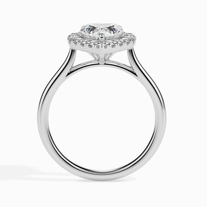 Lab Grown Diamond 1.01 CT Heart-Shaped Center Solitaire Ring with 0.36 CT Side Diamonds in 14K Gold – IGI Certified & Customizable Fine Jewelry