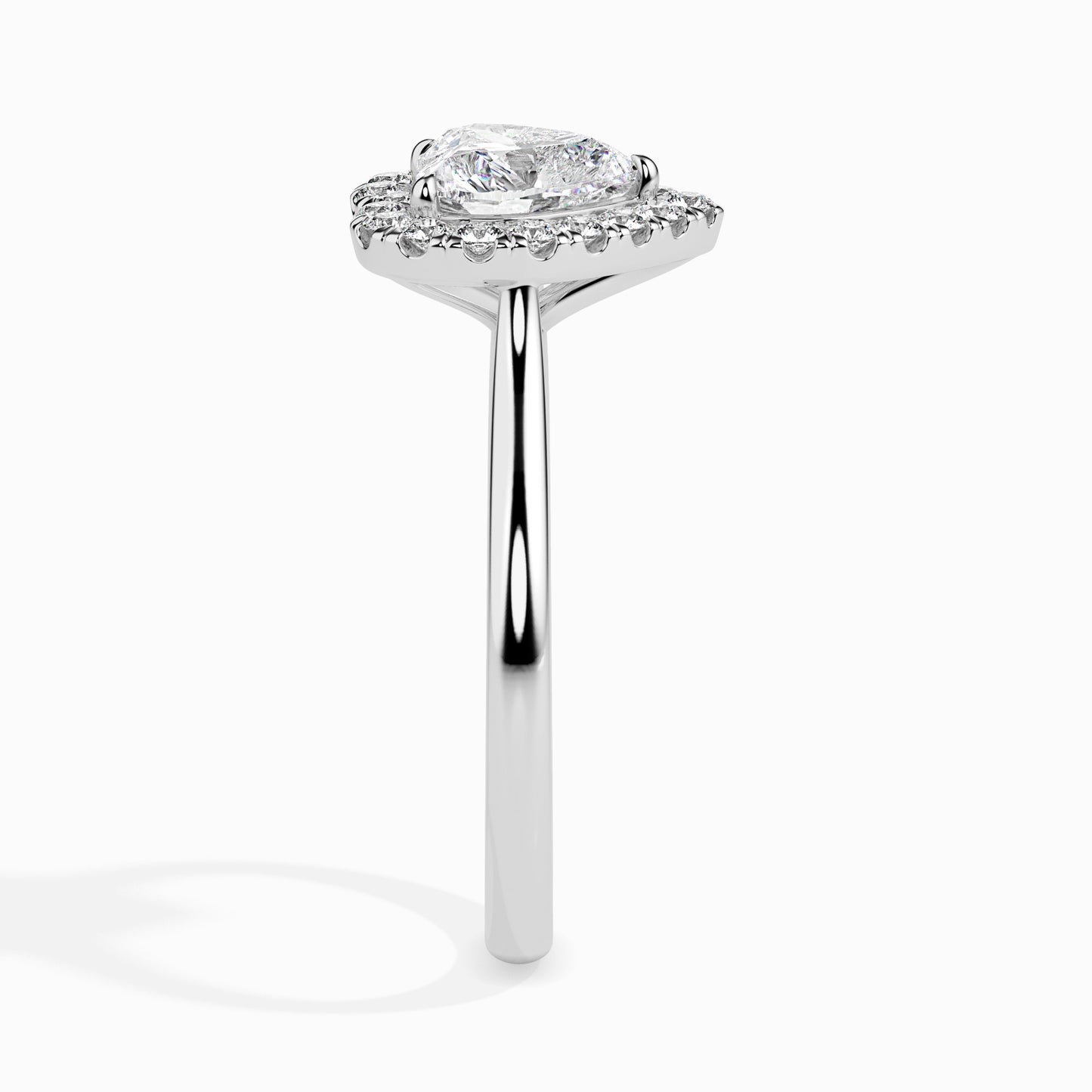Lab Grown Diamond 1.01 CT Heart-Shaped Center Solitaire Ring with 0.36 CT Side Diamonds in 14K Gold – IGI Certified & Customizable Fine Jewelry