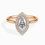 Lab Grown Diamond 1.01 CT Marquise Solitaire with 0.22 CT Side Diamonds in 14K Gold – IGI Certified & Customizable Fine Jewelry