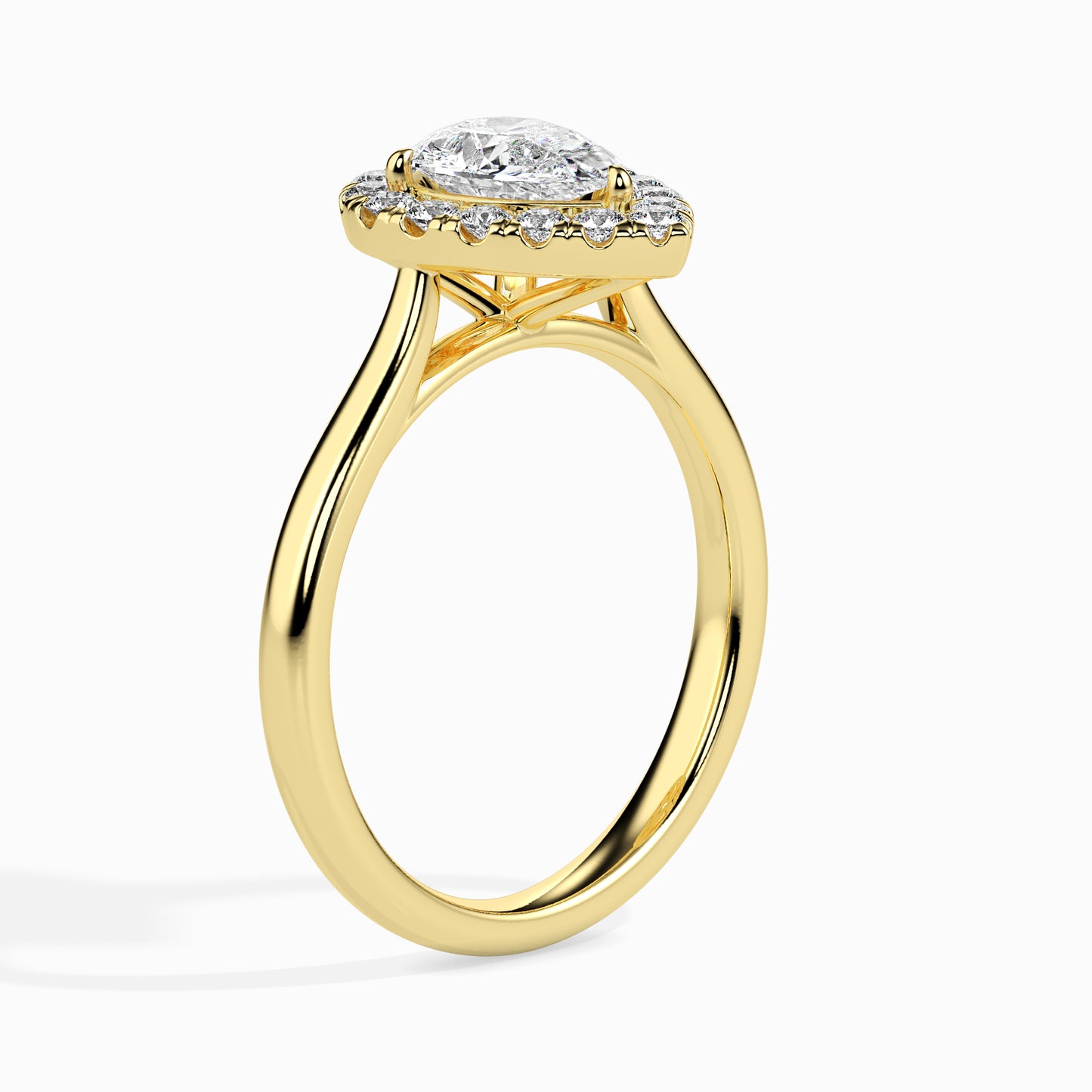 Lab Grown Diamond 1.00 CT Center Solitaire with 0.22 CT Side Stones in 14K Gold Peerless Beauty Ring – IGI Certified & Customizable Fine Jewelry