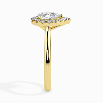 Lab Grown Diamond 1.00 CT Center Solitaire with 0.22 CT Side Stones in 14K Gold Peerless Beauty Ring – IGI Certified & Customizable Fine Jewelry