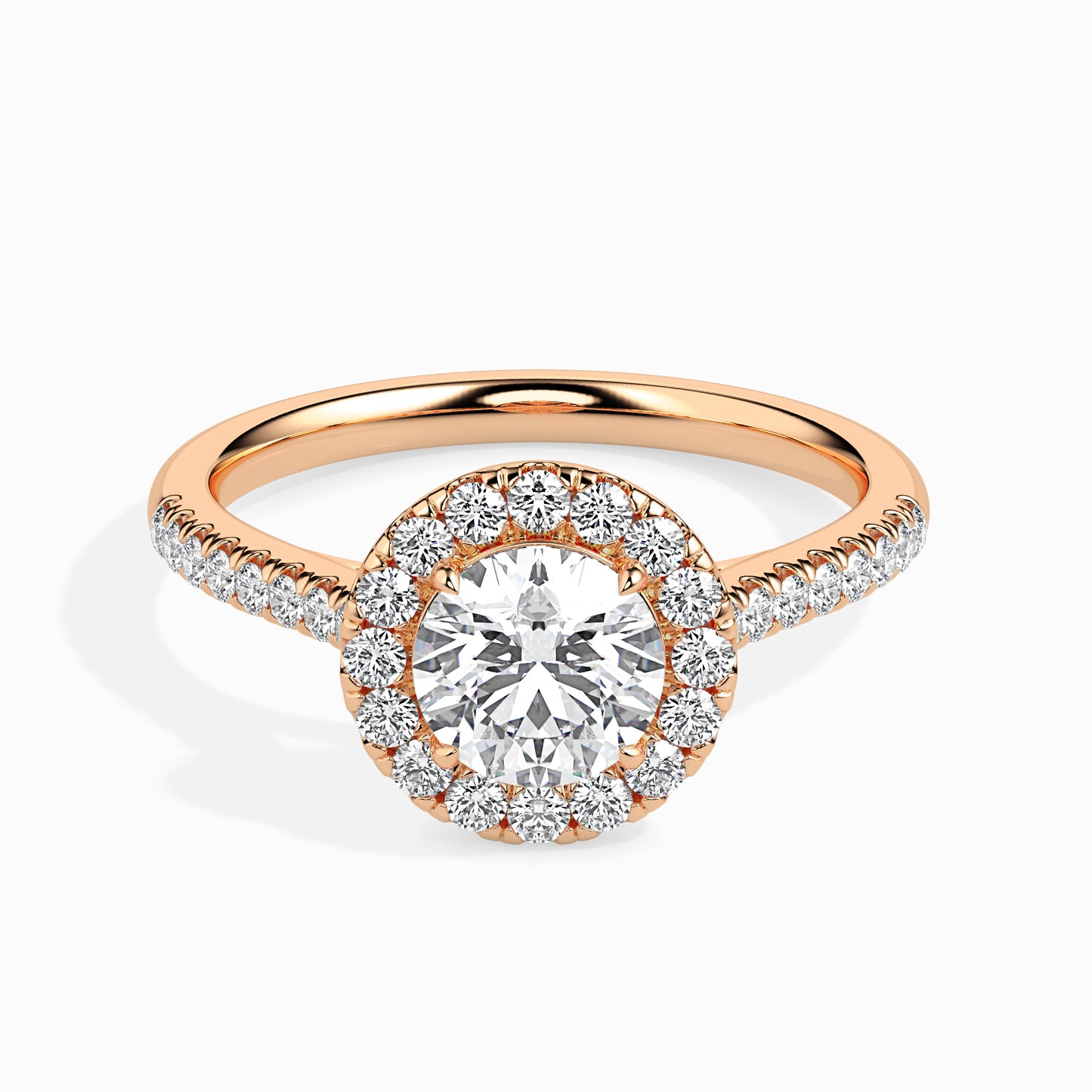 Radiant Halo: 1.46 ct Diamond Ring with 4.5kt Gold