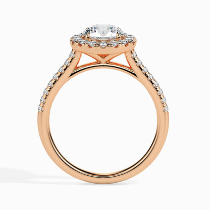 Radiant Halo: 1.46 ct Diamond Ring with 4.5kt Gold