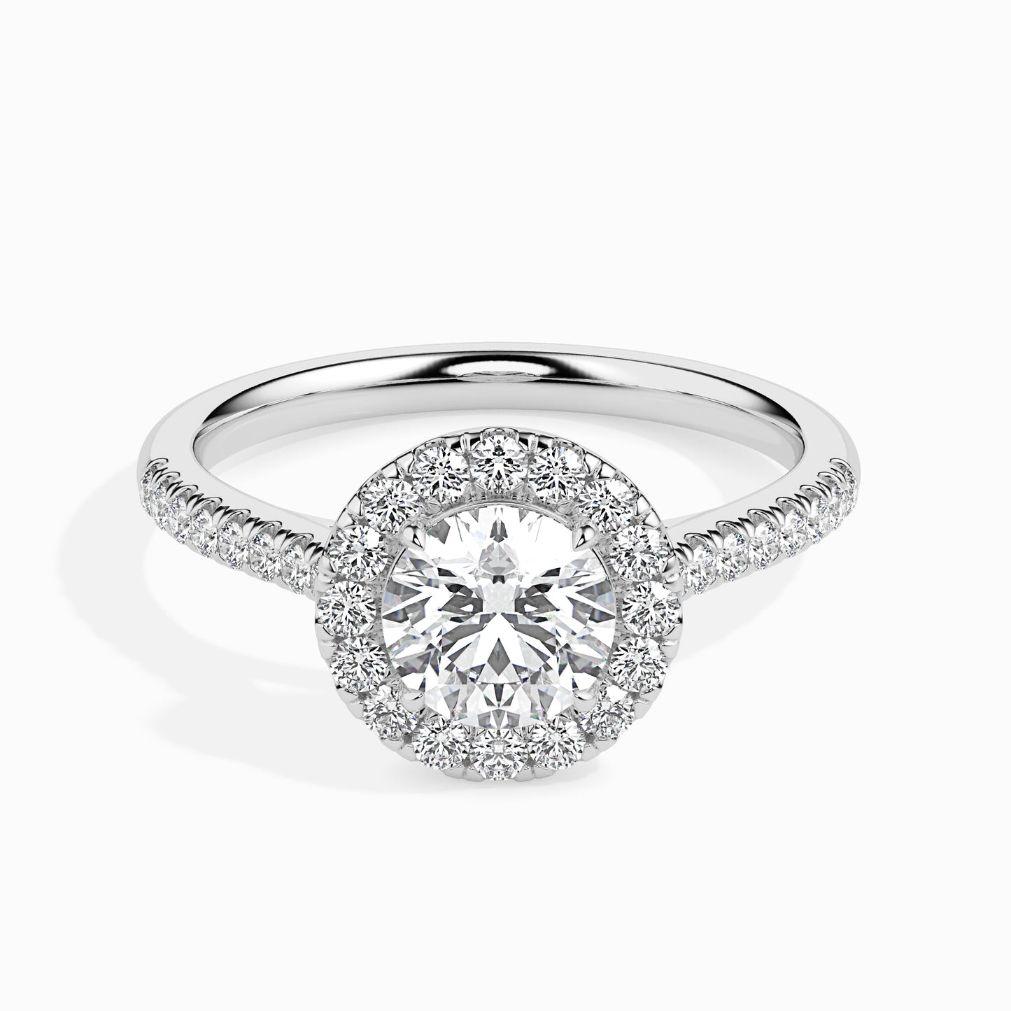 Radiant Halo: 1.46 ct Diamond Ring with 4.5kt Gold