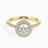 Radiant Halo: 1.46 ct Diamond Ring with 4.5kt Gold