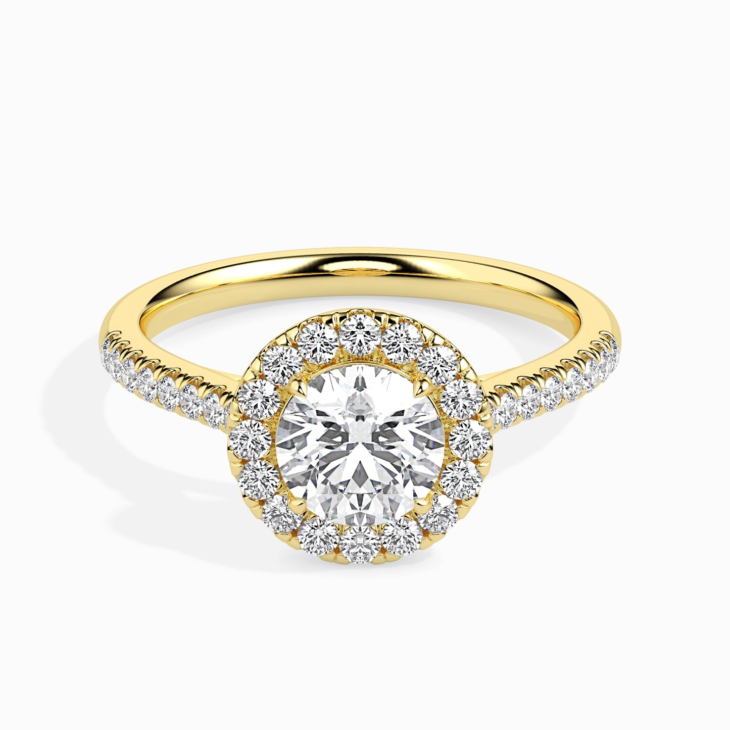 Radiant Halo: 1.46 ct Diamond Ring with 4.5kt Gold