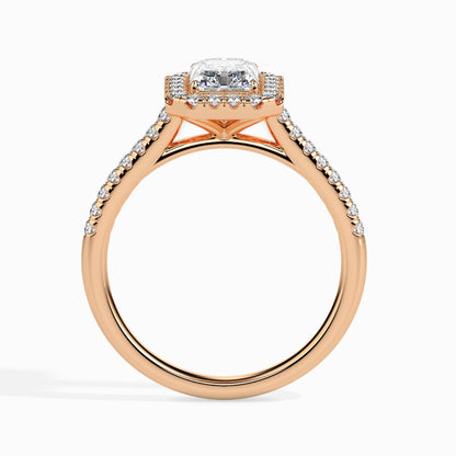 Celestial Halo: 1.36 ct Diamond Ring, Delicate 4.1kt Gold Halo