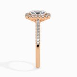 Celestial Halo: 1.36 ct Diamond Ring, Delicate 4.1kt Gold Halo