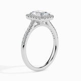 Celestial Halo: 1.36 ct Diamond Ring, Delicate 4.1kt Gold Halo