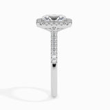 Celestial Halo: 1.36 ct Diamond Ring, Delicate 4.1kt Gold Halo