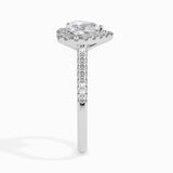 1ct Side Stone Halo Heart Ring