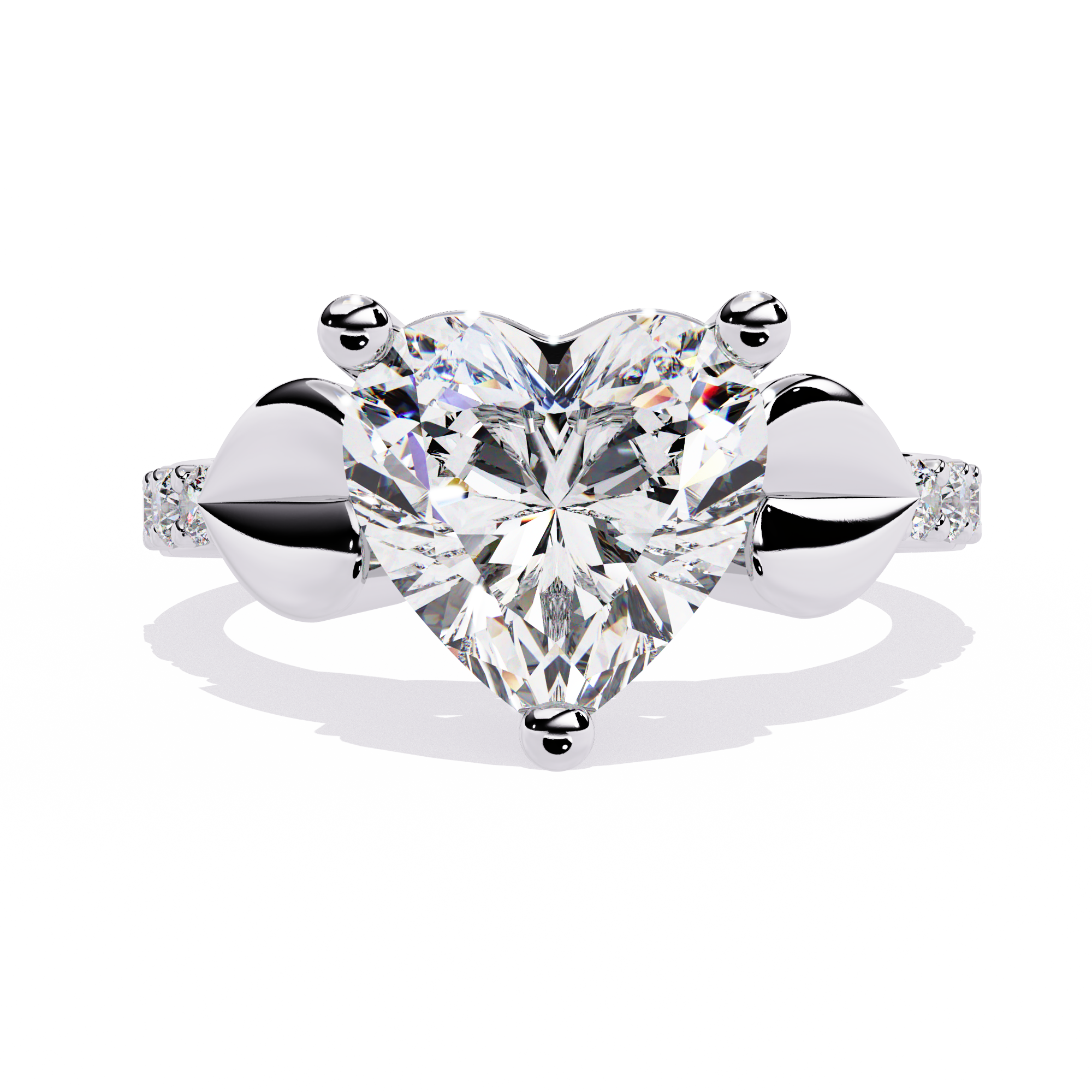Edge of Love: 2.46ct Lab-Grown Diamond Ring in 14k Gold
