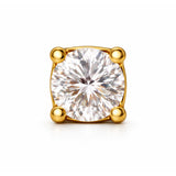 Round Solitaire Diamond Stud Earring in Gold Finish 925 Silver) – 1.68 Ct Total