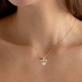Sparkling 0.21ct Lab Grown Diamond Heart Pendant in 1.58ct Gold Without Chain